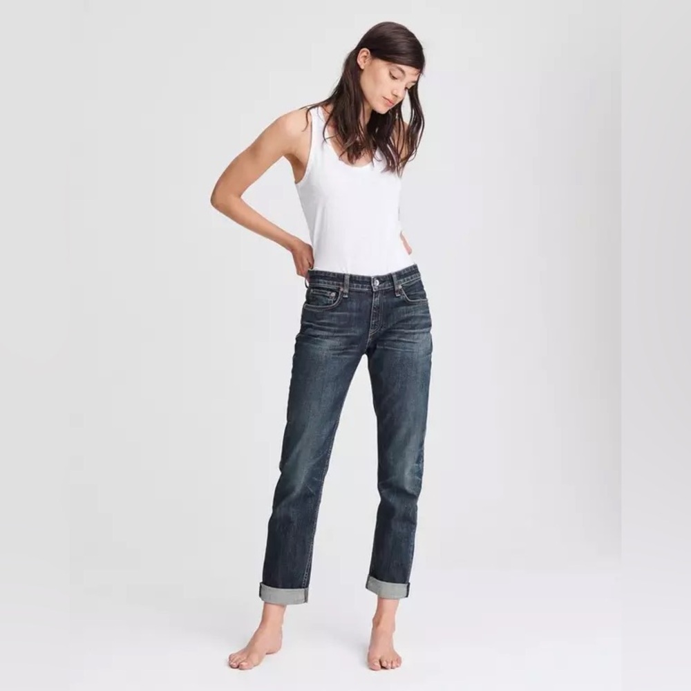 Rag & Bone Dre Low Waist Distressed Jeans
